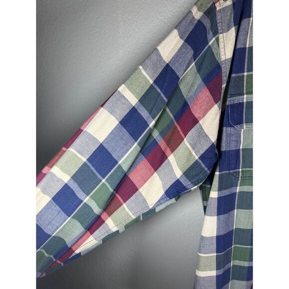 Cabela's Long Sleeve Checkered Button Down Shirt. Blue, Red, Green. Size XL - Picture 2 of 9